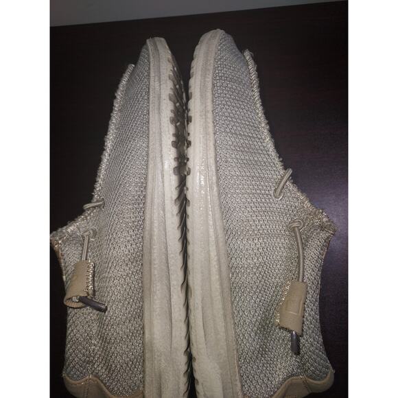 Hey Dude Slip On Shoes Mens Size 8 Wally Sox Casual Mesh Shoes Beige - Picture 11 of 16